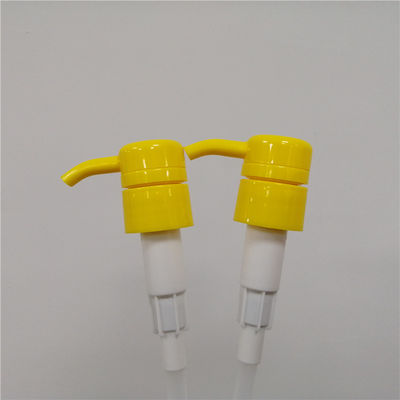 ปั๊มจ่ายสบู่จานพลาสติกกันสนิม 28 มม. สีเหลือง